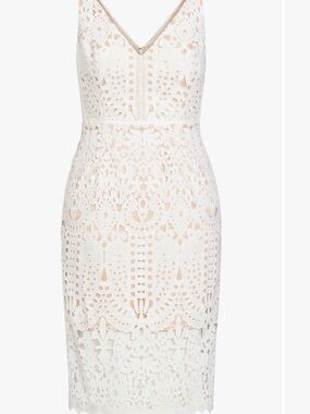 City Chic White Crochet Midi Dress